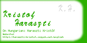 kristof haraszti business card