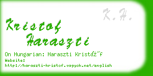 kristof haraszti business card